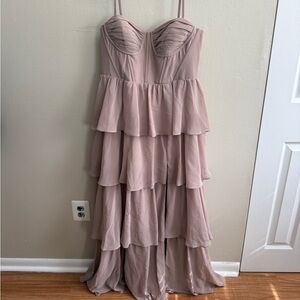 Azazie Taupe Dress